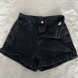 Black denim jean shorts from Shein